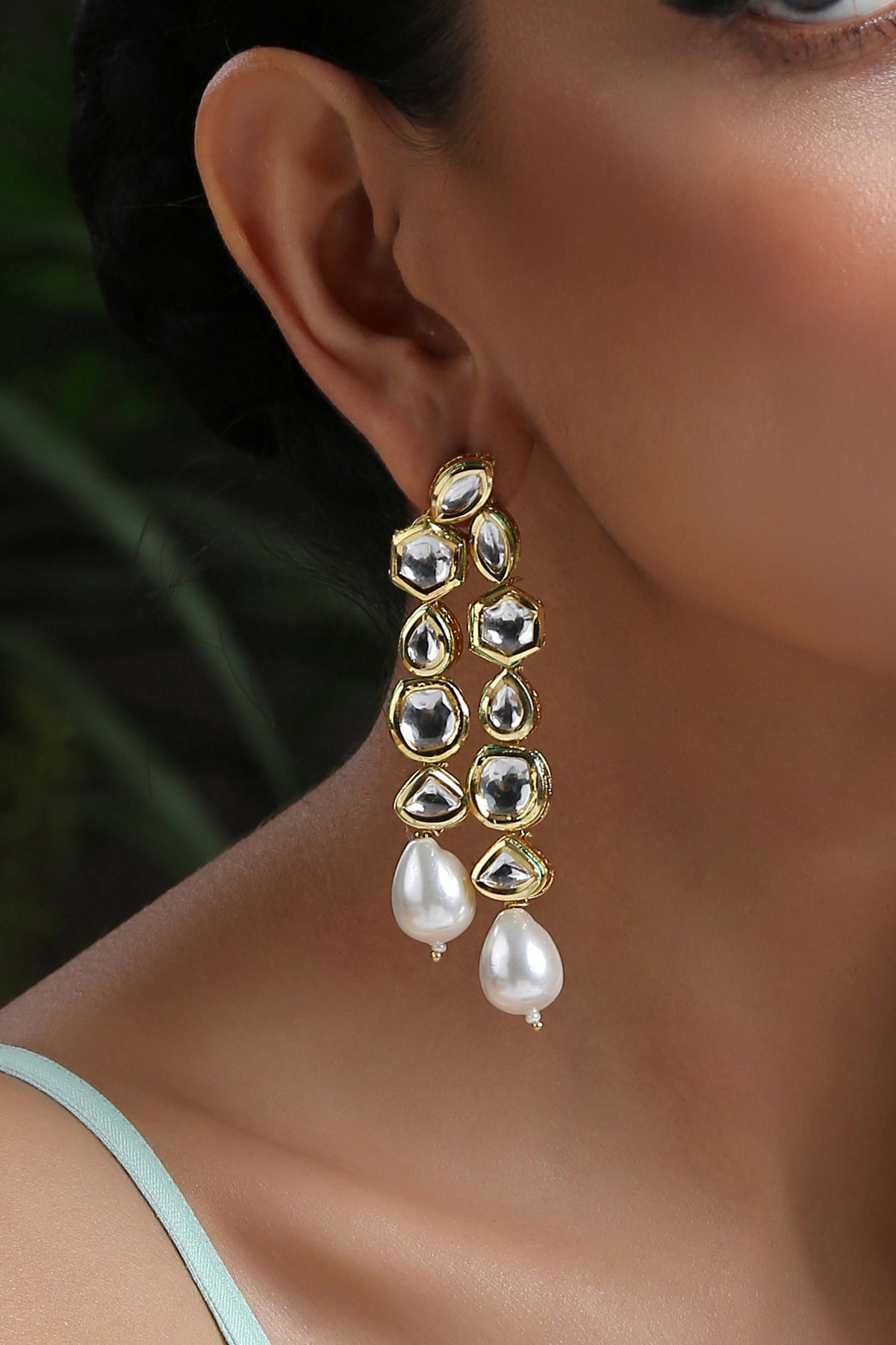 Kundan Pearl Earrings 