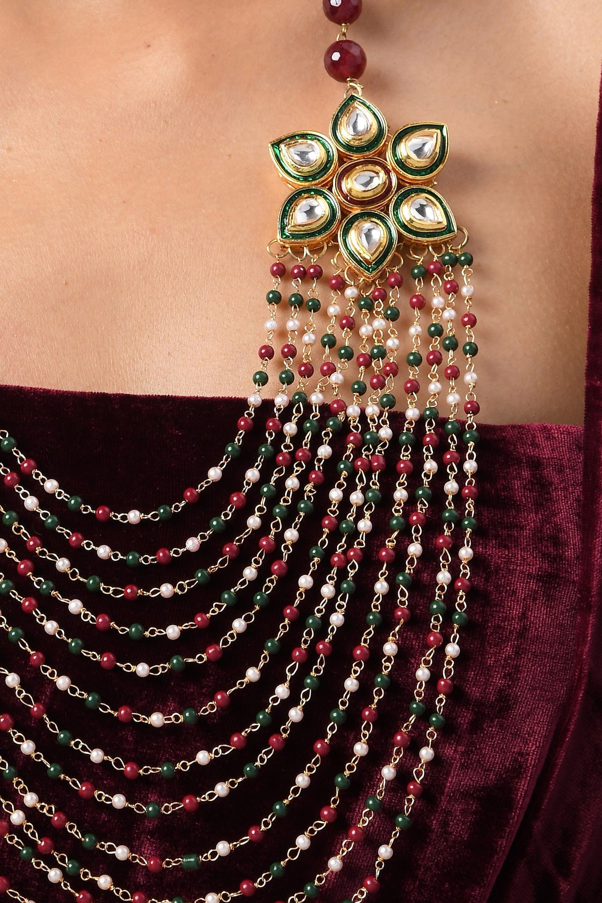Bead Layered Necklace 