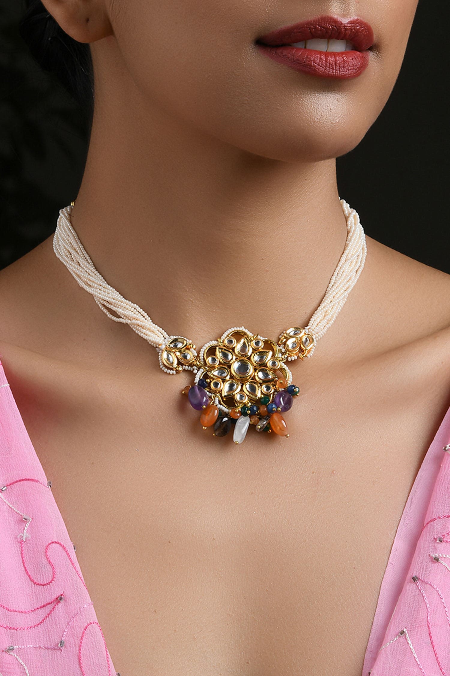 Floral Kundan Choker 