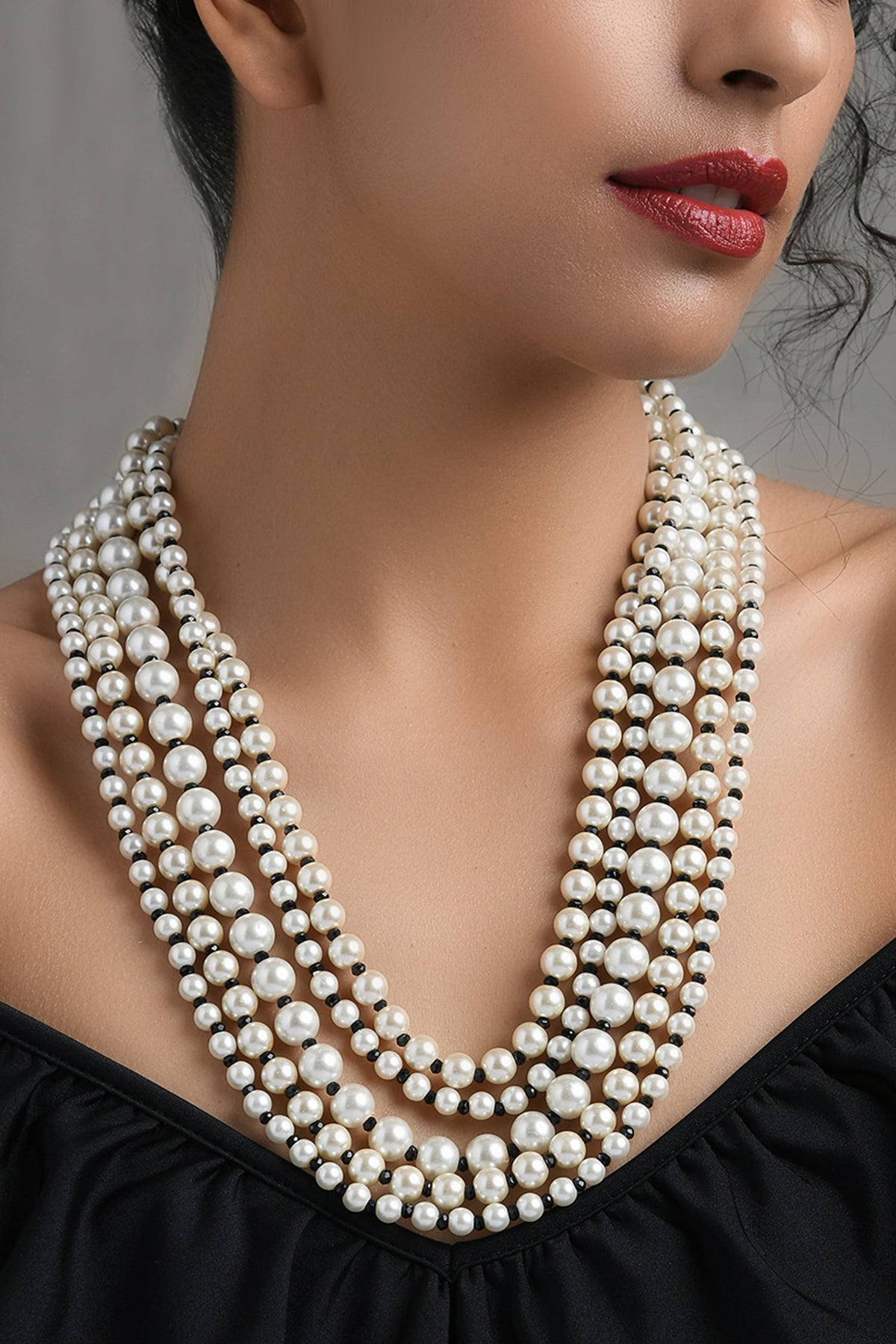 Bead Layered Necklace 