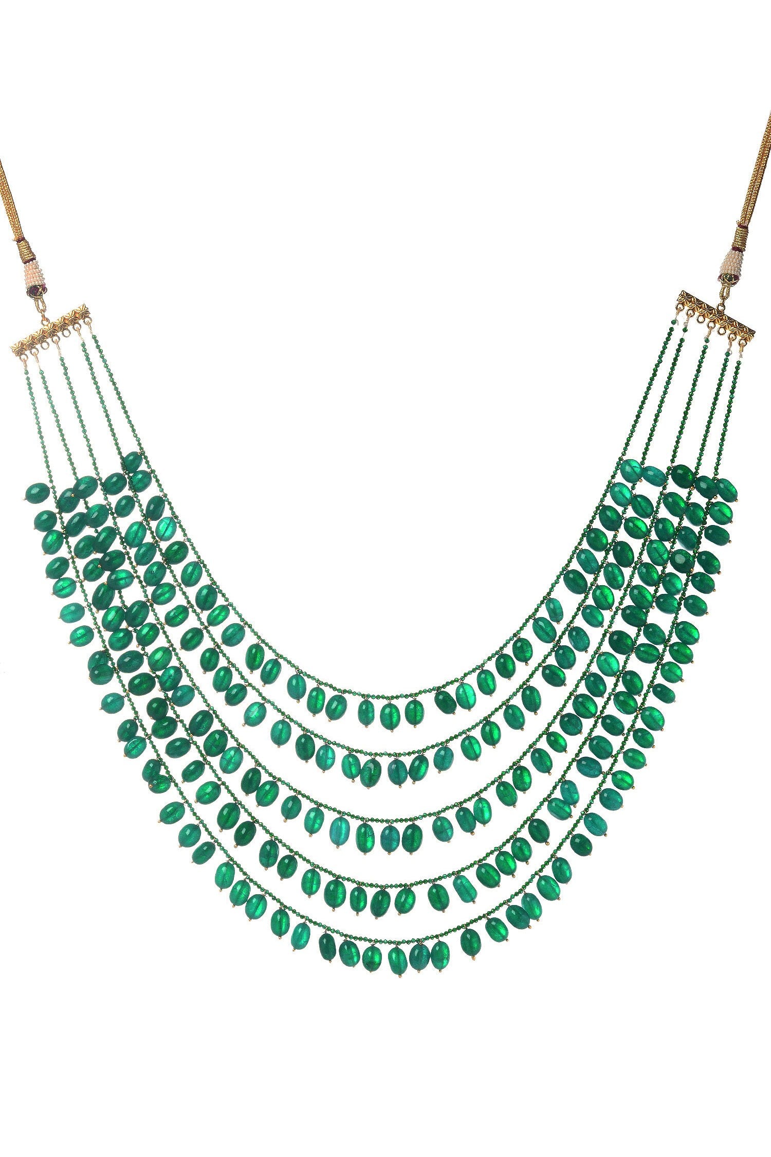 Handcrafted Layered Stone Drop Necklace 