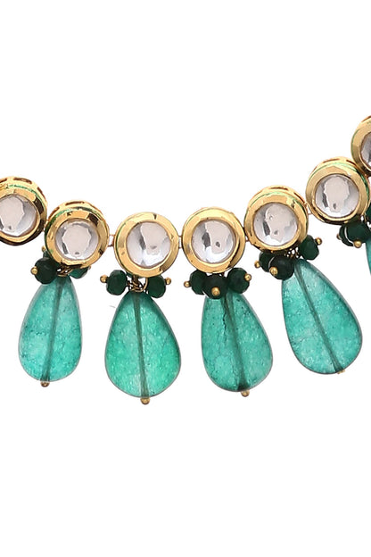 Kundan Stone Drop Choker 