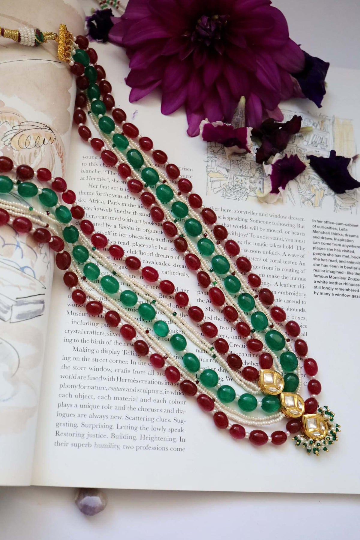 Beaded Layered Necklace 