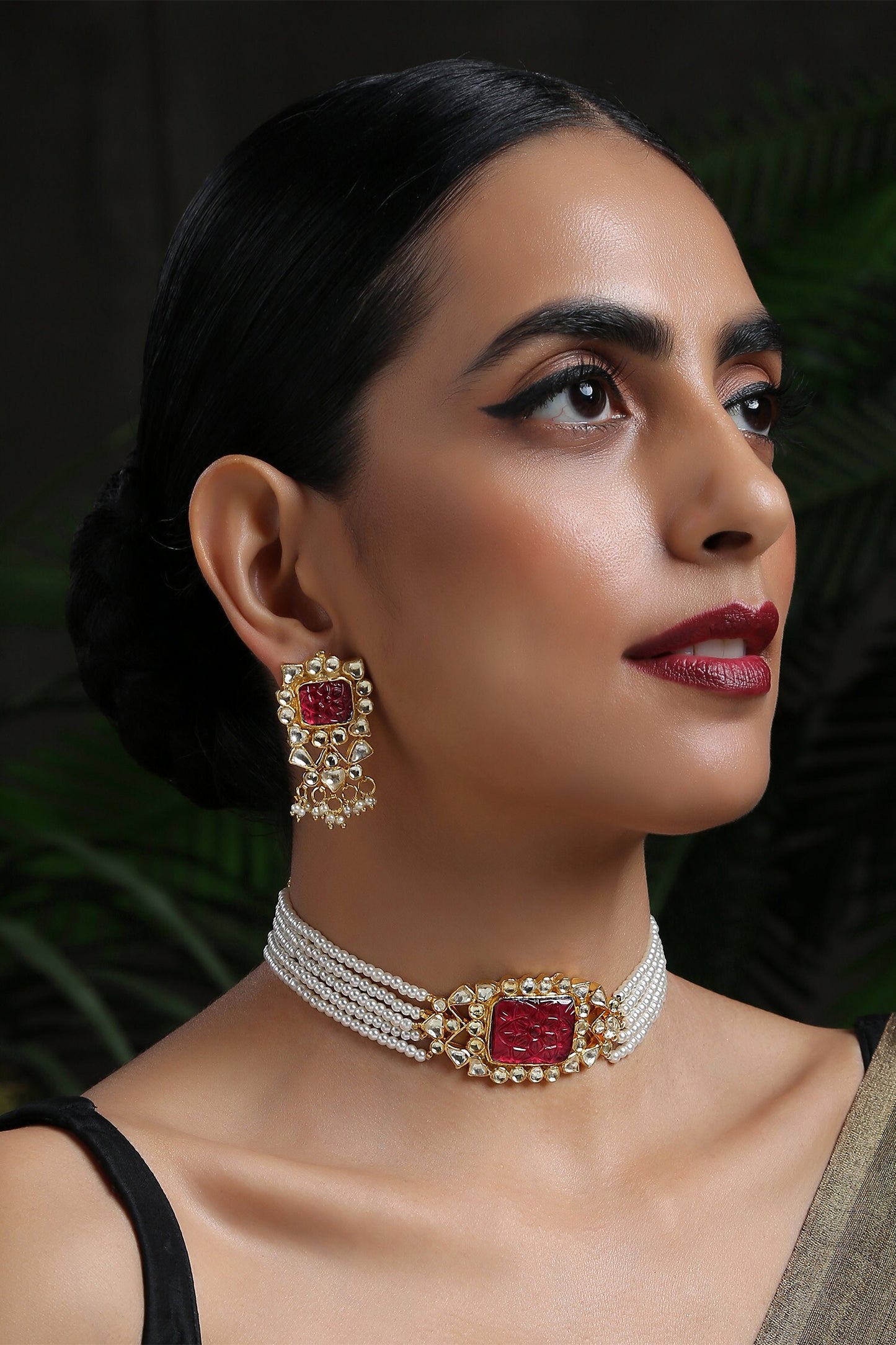 Pendant Choker Necklace Set 