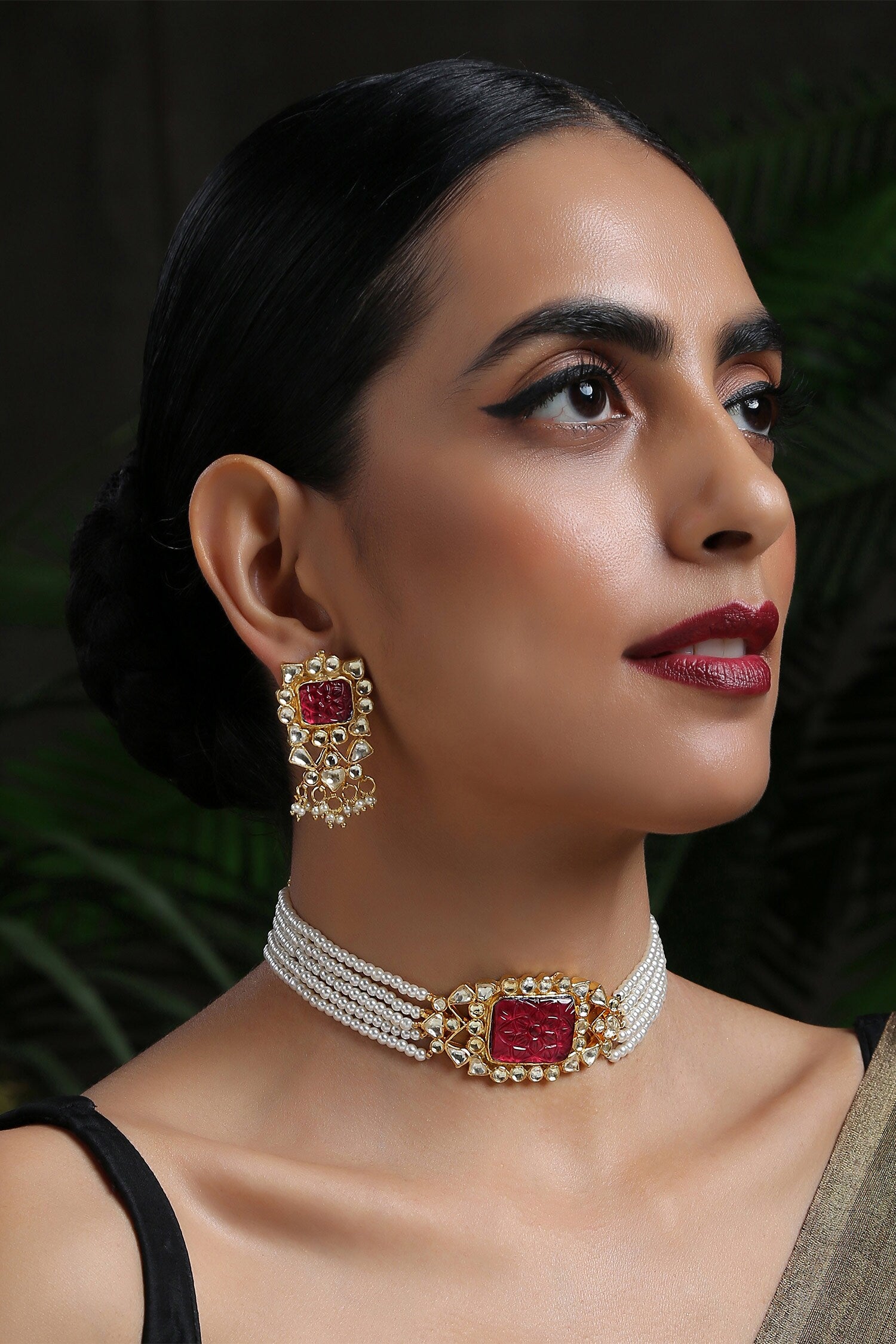 Pendant Choker Necklace Set 