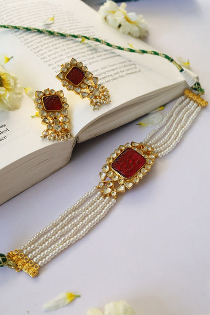 Pendant Choker Necklace Set 