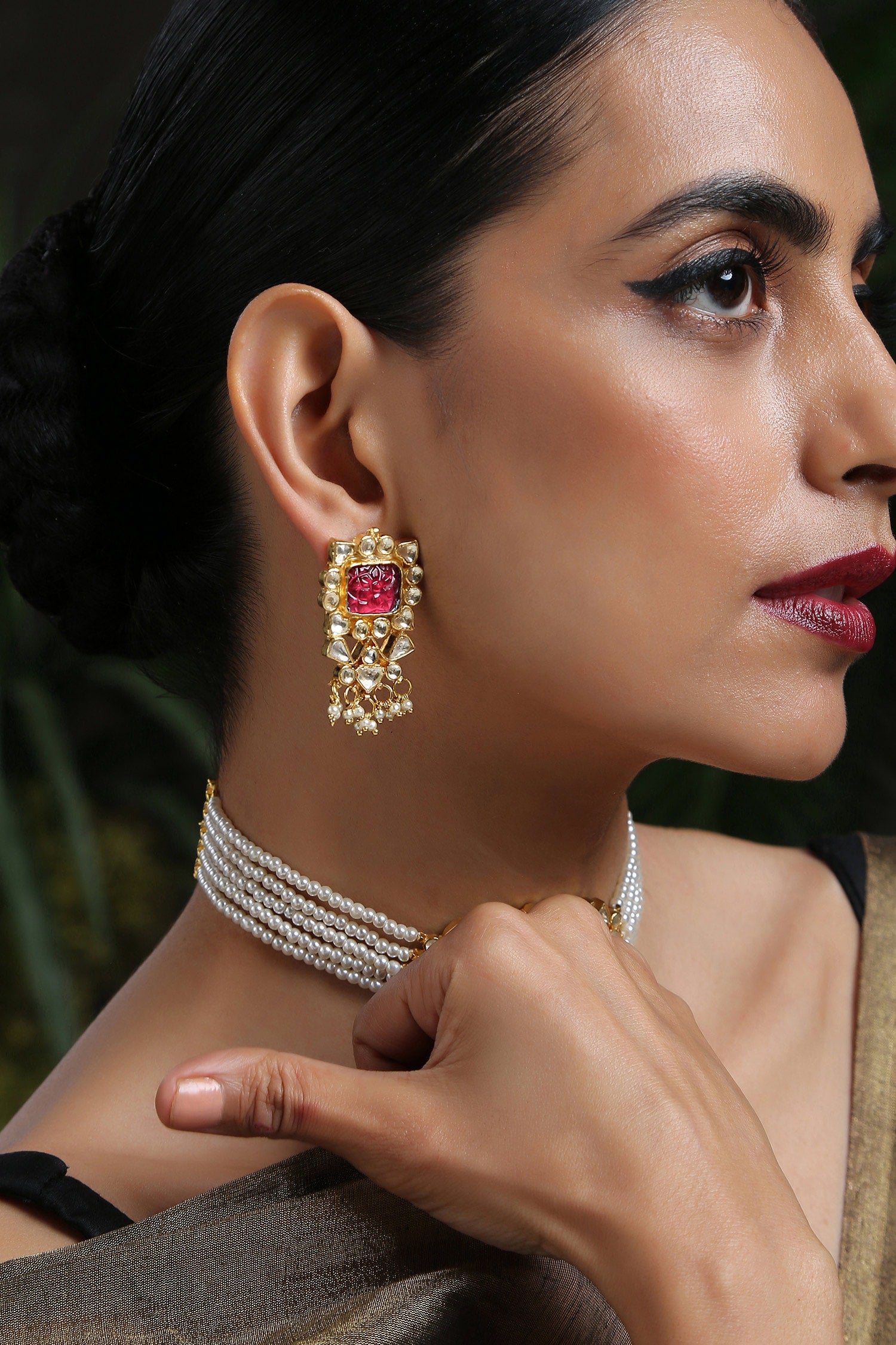 Pendant Choker Necklace Set 