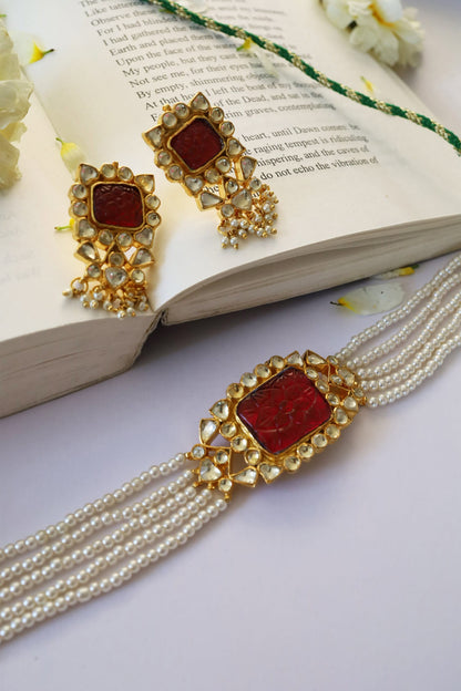 Pendant Choker Necklace Set 