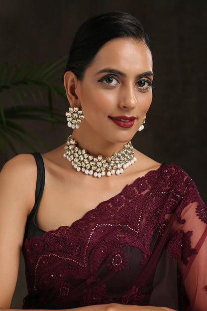 Floral Kundan Choker Set 