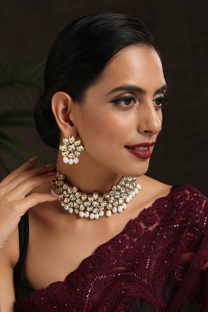 Floral Kundan Choker Set 