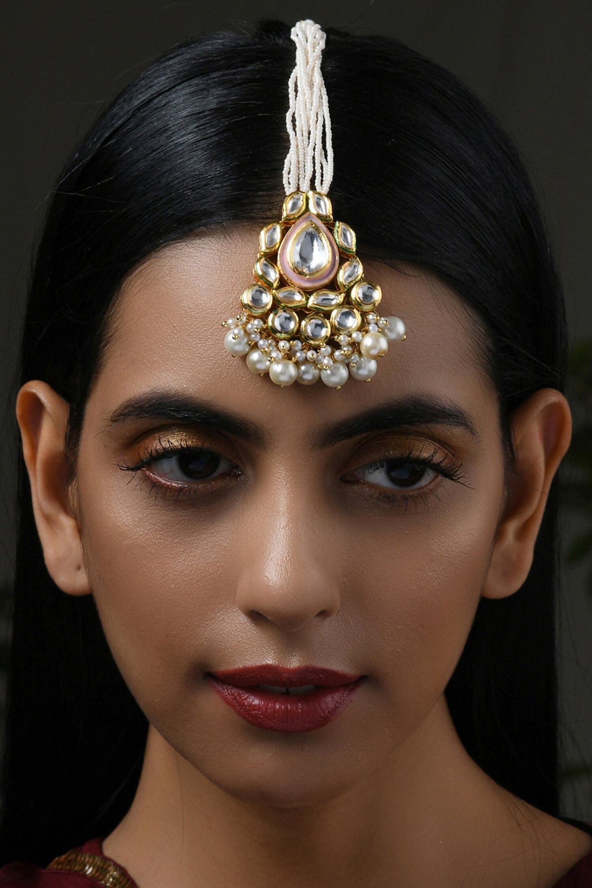Meenakari Kundan Maangtikka 
