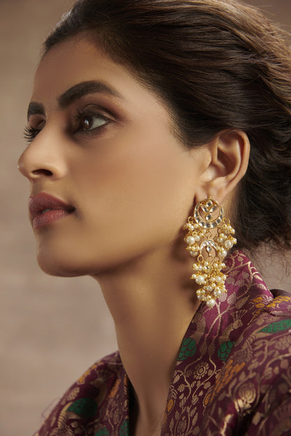 Kundan Pearl Earrings
 