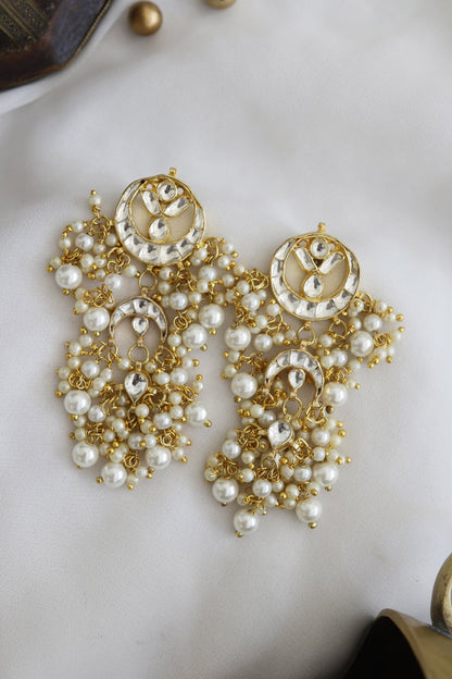 Kundan Pearl Earrings
 