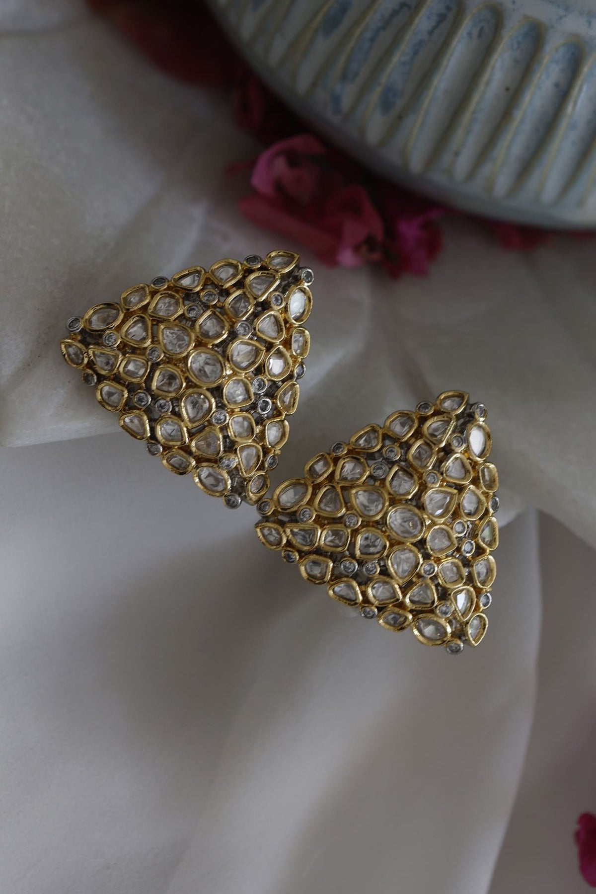 Victorian Uncut Polki Studs 