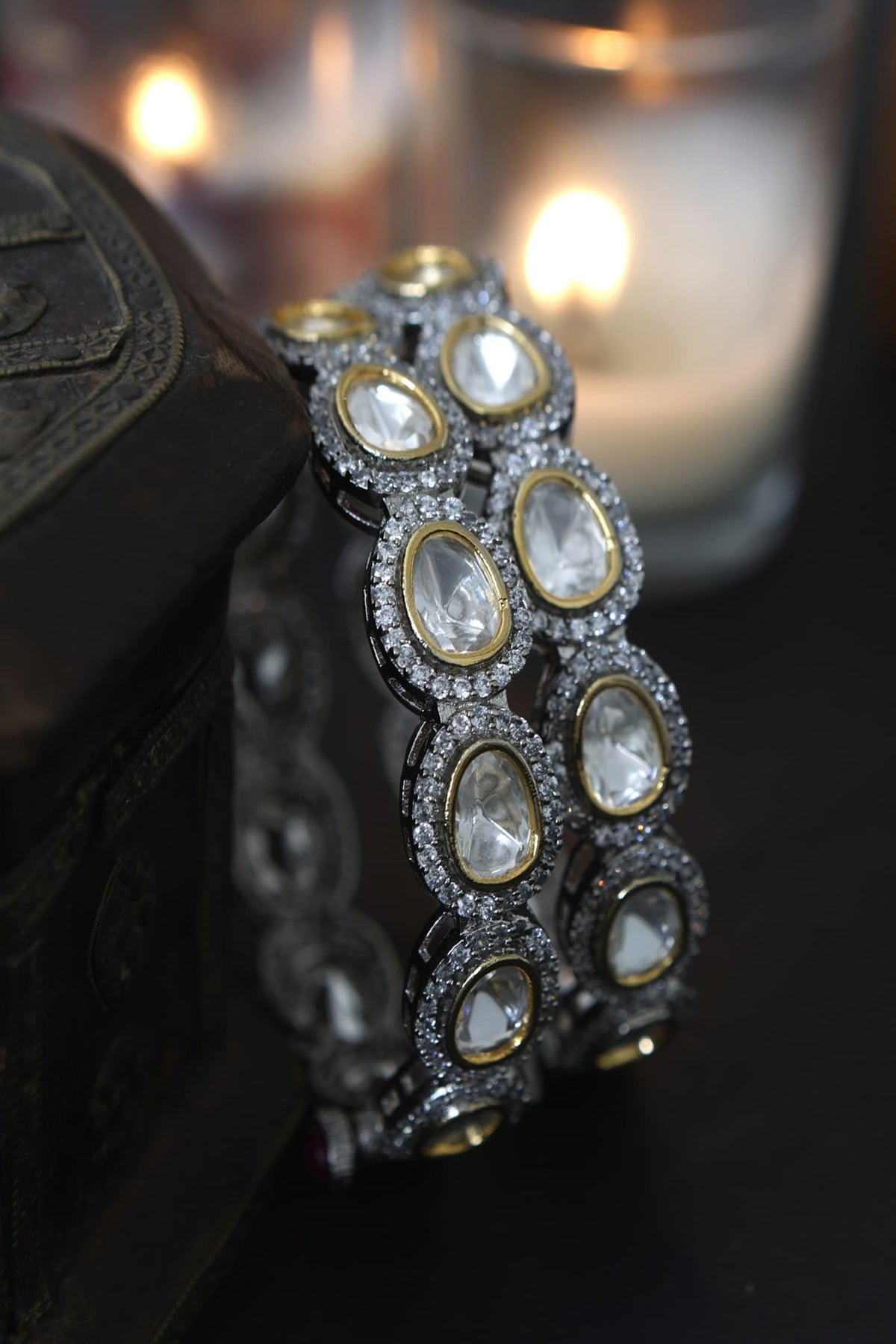 Victorian Polki Bangles - Set Of 2 