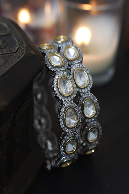 Victorian Polki Bangles - Set Of 2 