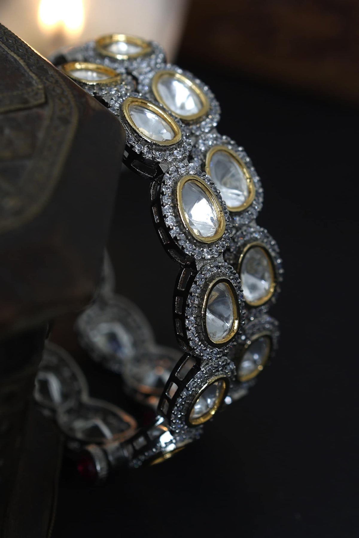 Victorian Polki Bangles - Set Of 2 