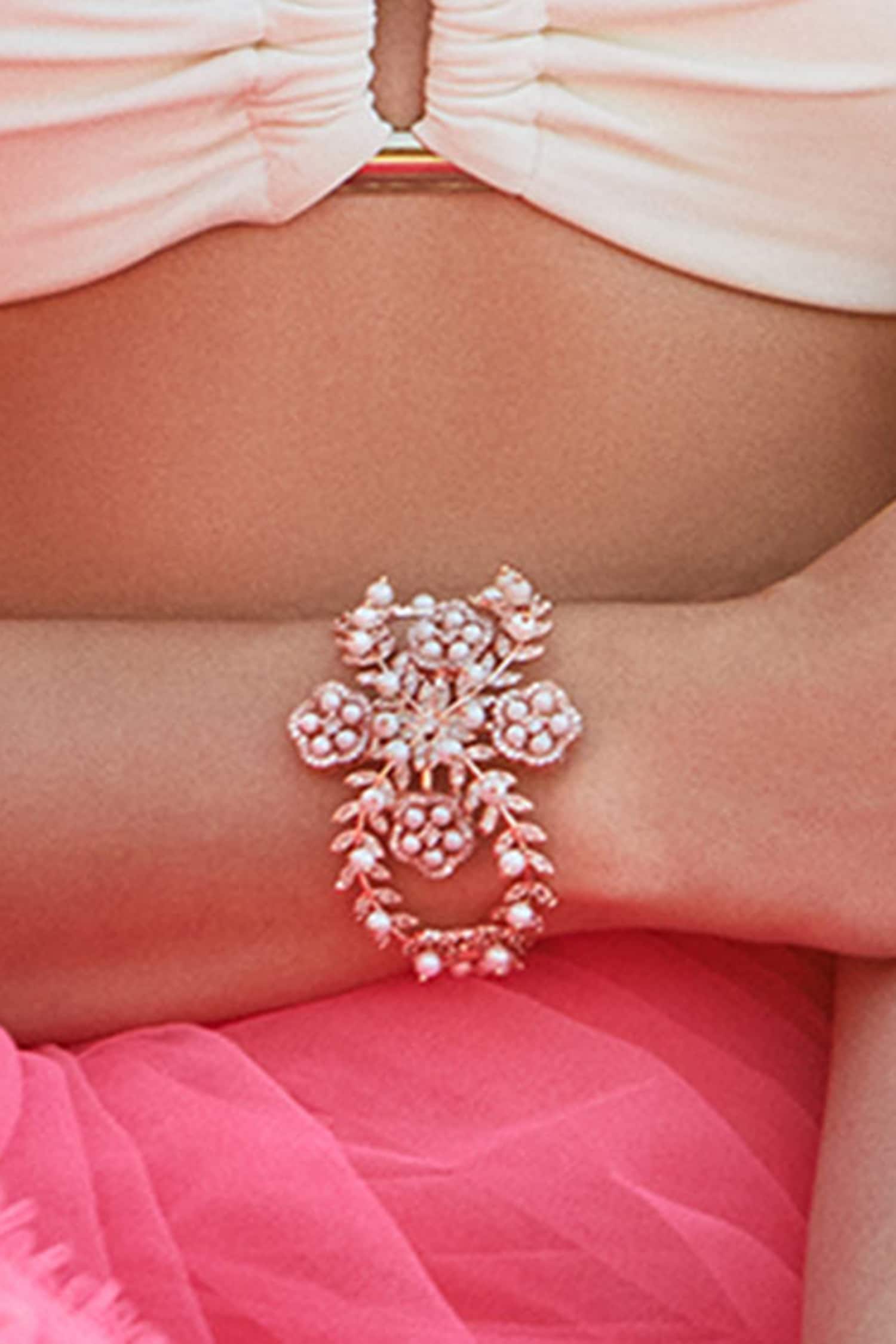Marcelline Floral Bead Cuff 