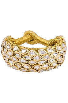 Gold plated kundan pochi bracelet