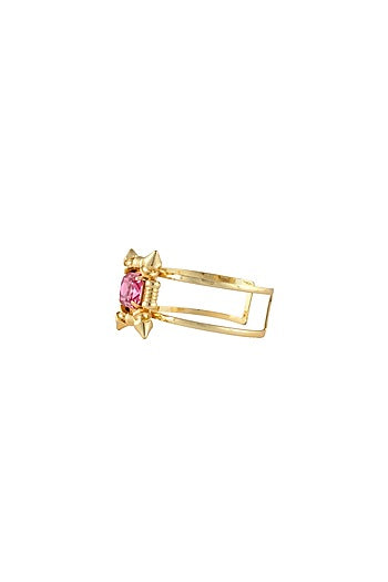 Gold plated pink rumi bracelet
