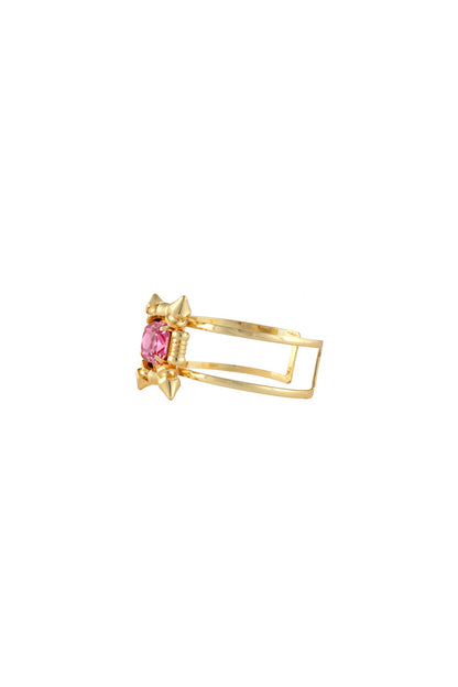 Gold plated pink rumi bracelet