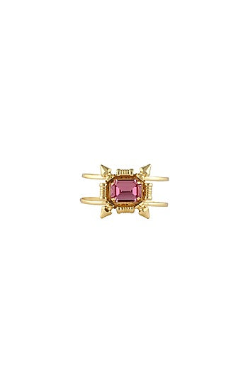 Gold plated pink rumi bracelet
