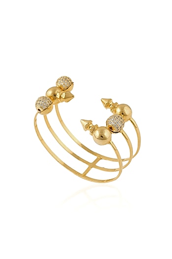 Gold Plated Swarovski Element 3 Tier Zosia Bracelet