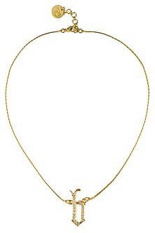 Gold Plated Customised Alphabet "B" Pendant Necklace