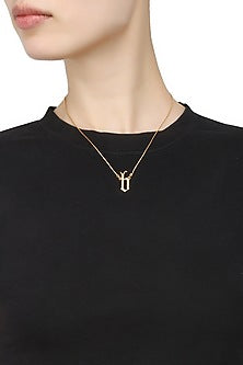Gold Plated Customised Alphabet "B" Pendant Necklace