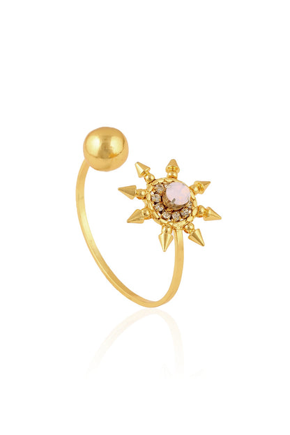 Gold Plated Pink Bowling Sun Bracelet