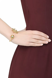 Gold Plated Pink Bowling Sun Bracelet
