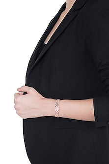 18kt Rose gold diamond and ruby openable bangle
