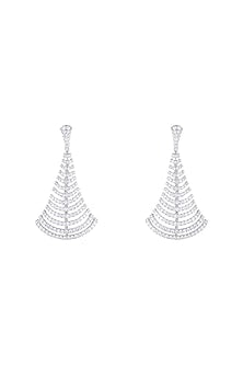 18kt White gold diamond gush earrings