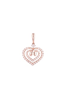 18kt Rose gold diamond infinity heart pendant