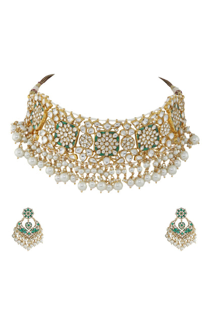 Stone Enamel Choker Set 