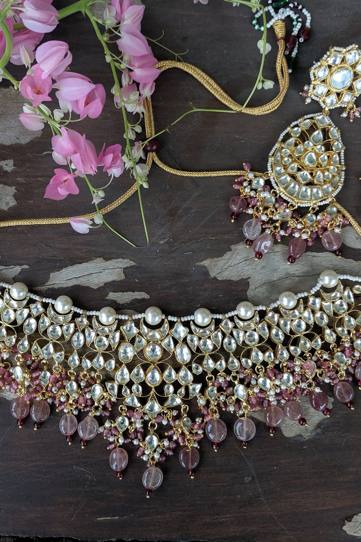 Bead Drop Choker Set 