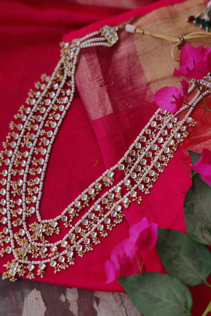Layered Stone Long Necklace 