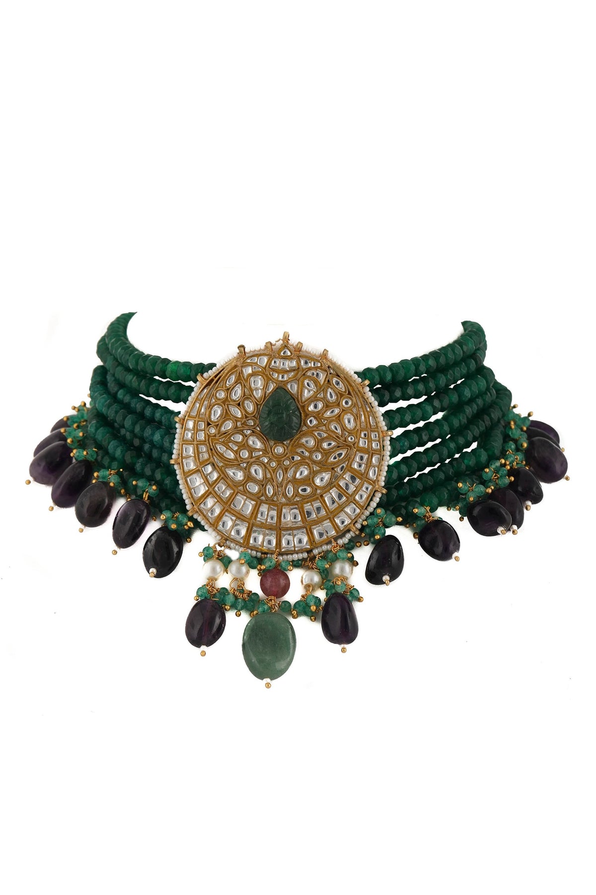 Bead Pendant Choker Set 