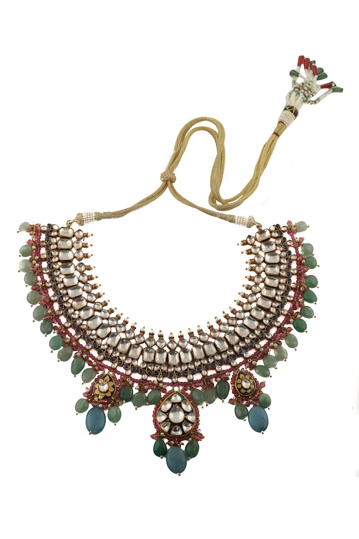 Pendant Drop Stone Choker Set 