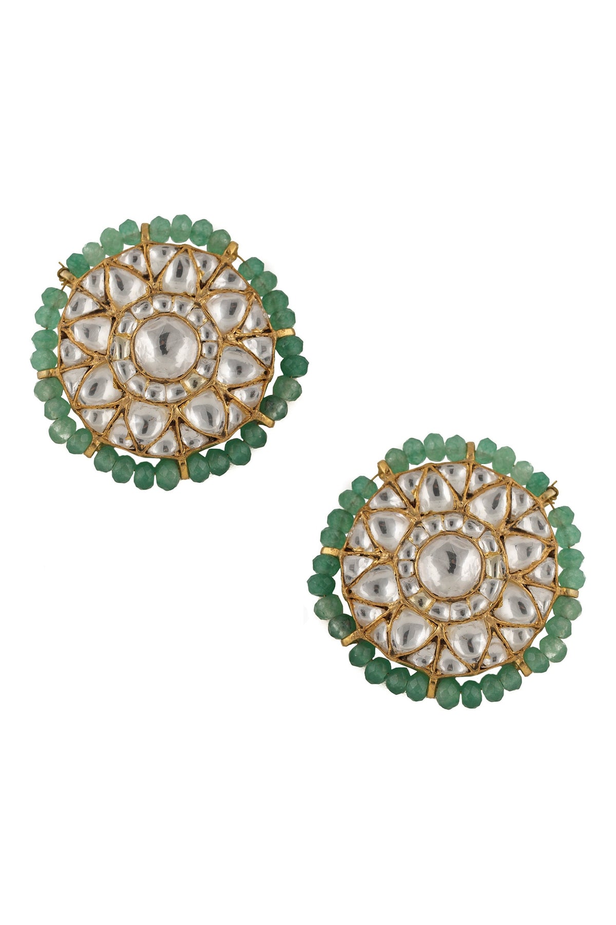 Floral Stone Pendant Choker Set 