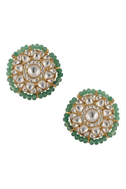 Floral Stone Pendant Choker Set 