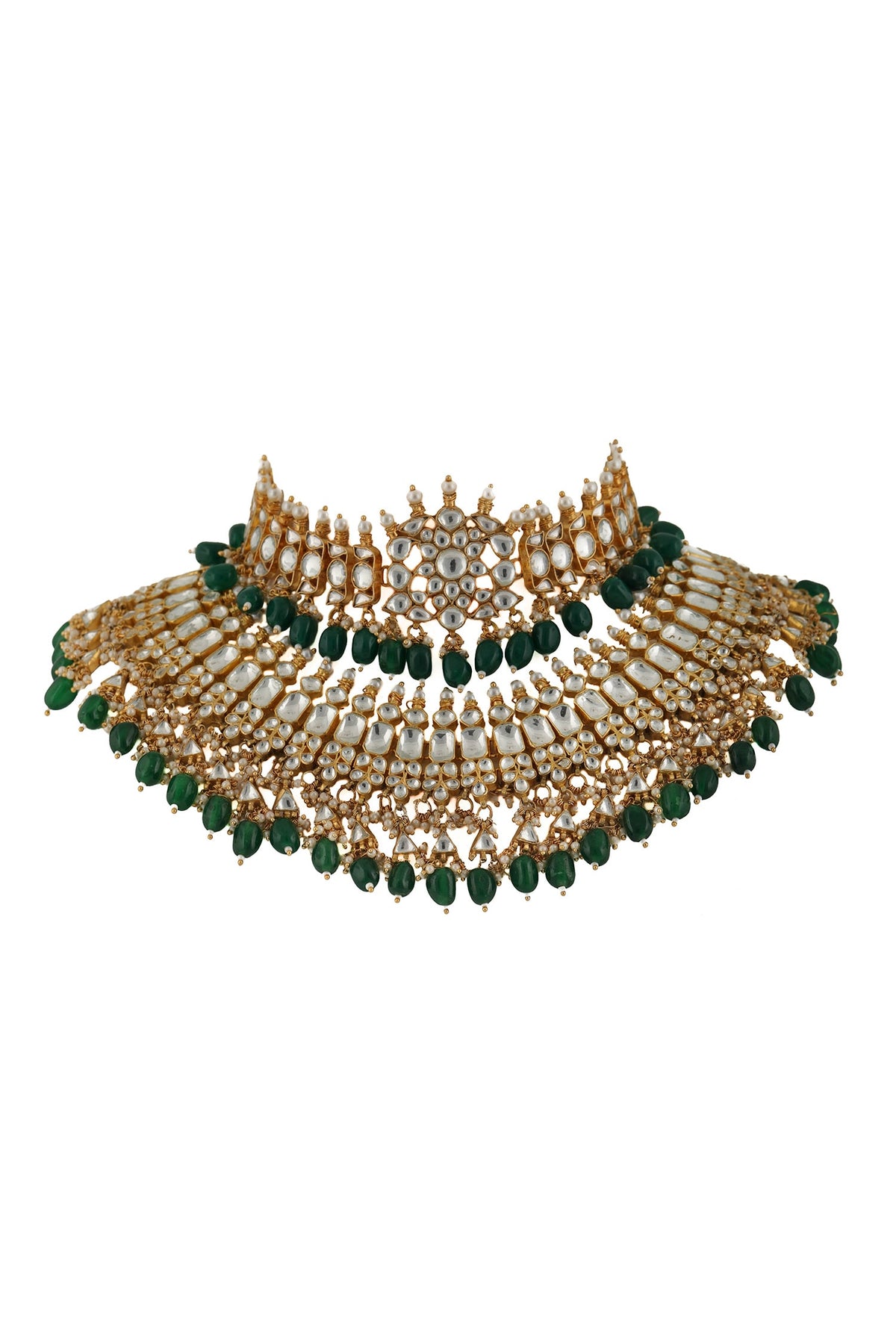 Bead Drop Stone Choker Set 