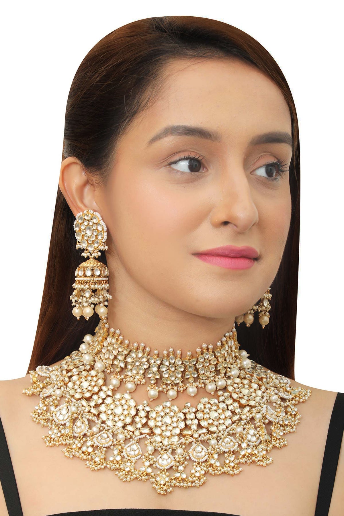 Floral Stone Necklace Set 