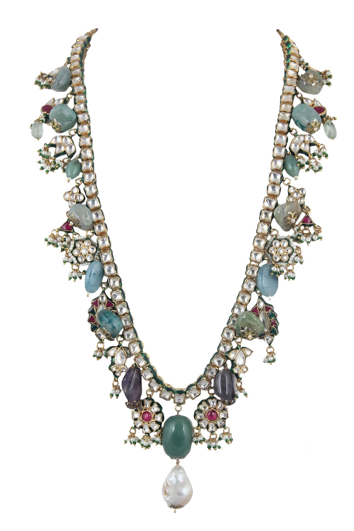 Stone Pendant Long Necklace 