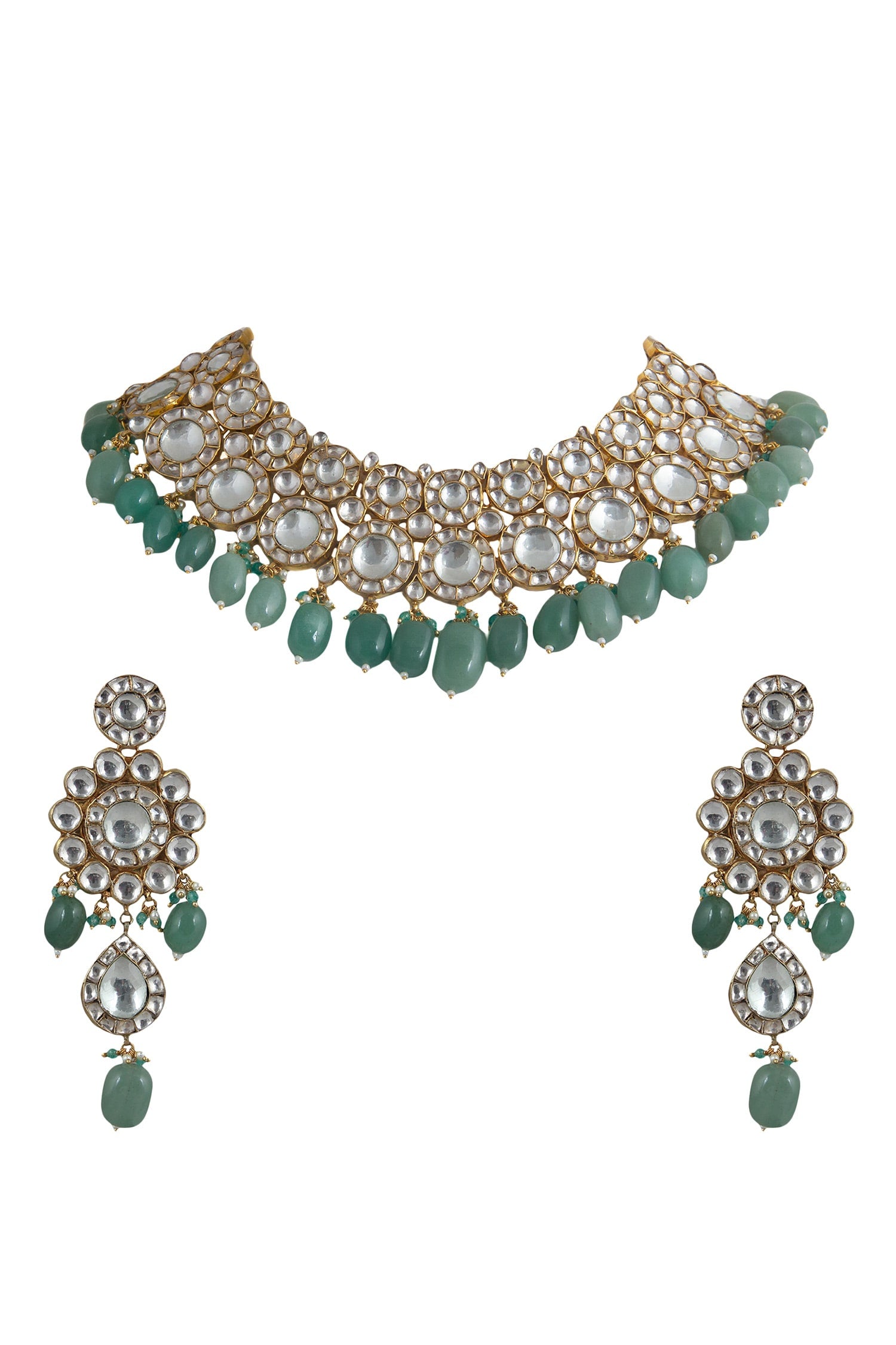 Bead Drop Necklace Set 