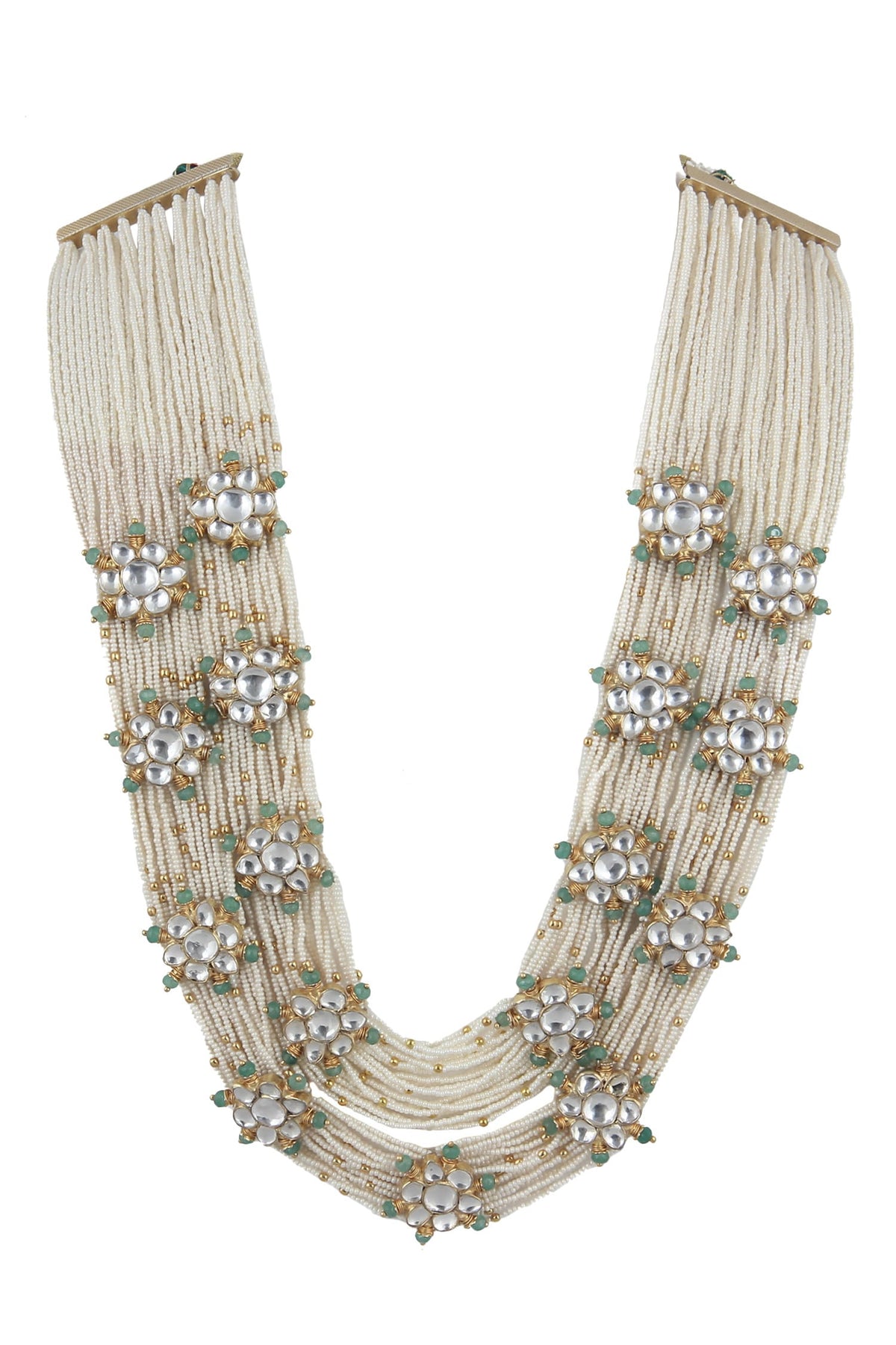 Floral Bead Layered Necklace 