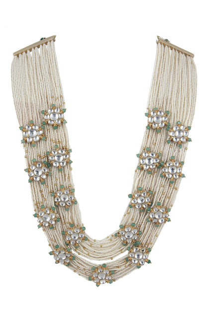 Floral Bead Layered Necklace 