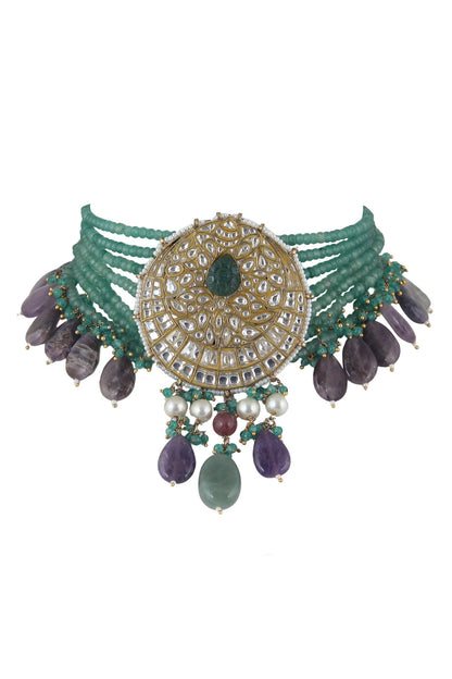  Bead Pendant Choker Set 