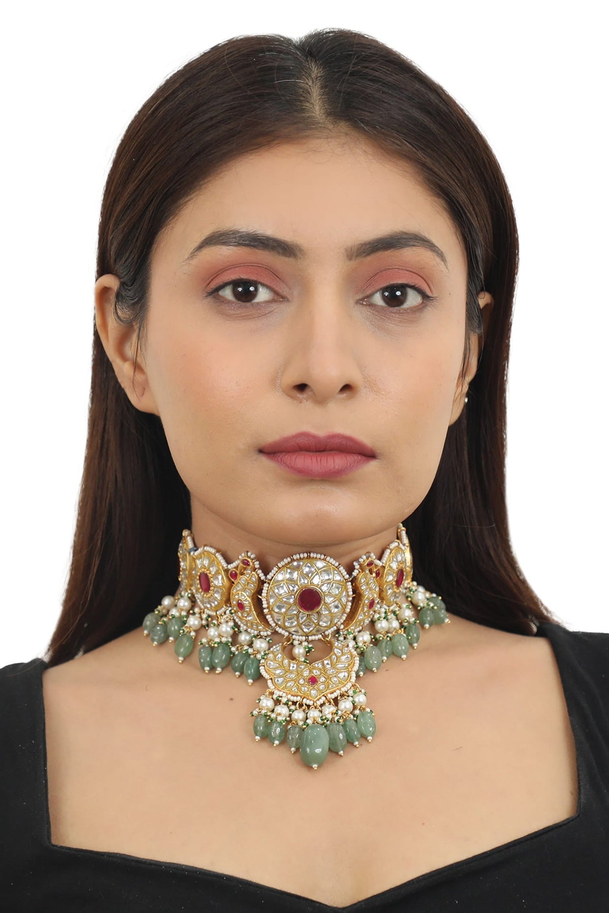 Stone Embellished Necklace Set 