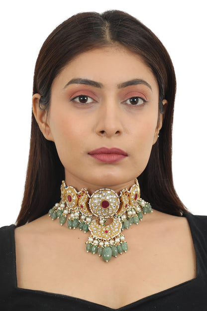Stone Embellished Necklace Set 